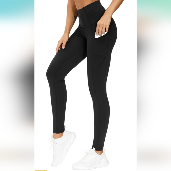 THE GYM PEOPLE Thick High Waist Yoga Pants with Pockets, Tummy CONTROL - Picture 7 of 7